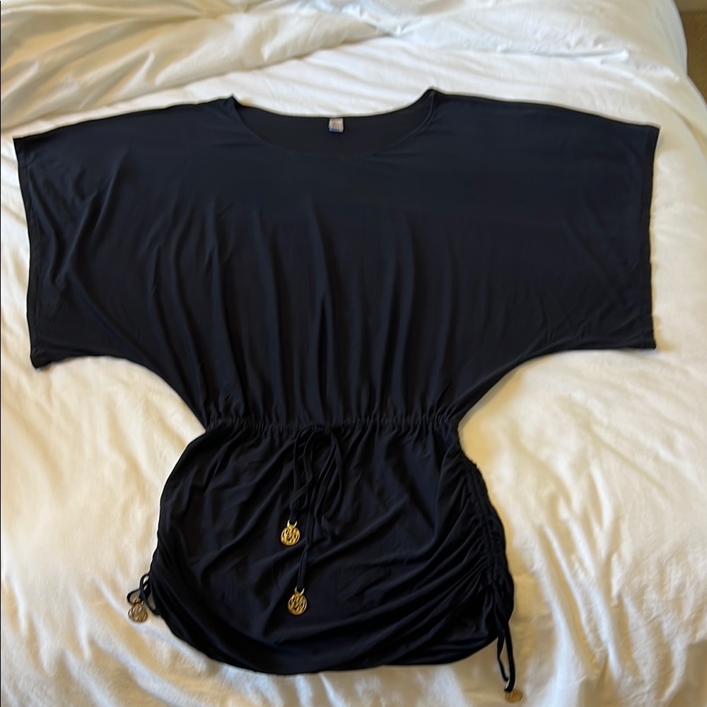 Black Drawstring Luli Fama Swim Coverup